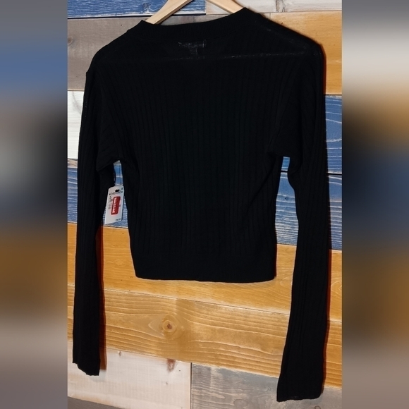 BP Regan  black ribbed cropped sweater M NWT - Picture 8 of 9